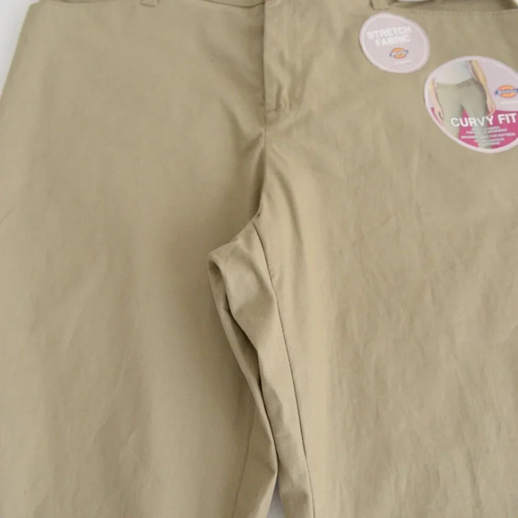 Dickies Beige Curvy Style Stretch Twill Pants Size 12R NWT - Picture 8 of 16